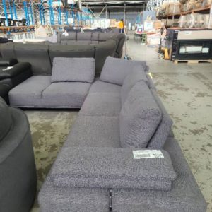 EX DISPLAY PICASSO MODULAR CORNER LOUNGE WITH ADJUSTABLE BACK & ARMS TO MAKE THE COUCH DEEPER RRP$1999 SOLD AS IS