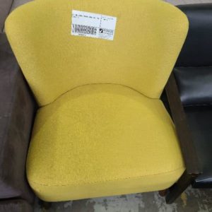 EX-HIRE WASHED YELLOW OCCASIONAL CHAIR SOLD AS IS