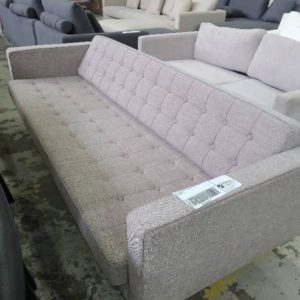 EX-HIRE 3 SEAT WASHED GREY COUCH SOLD AS IS