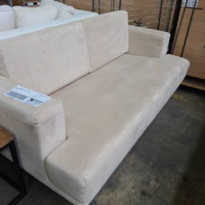 EX-HIRE CREAM 2 SEAT COUCH SOLD AS IS