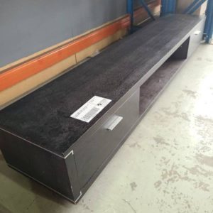 EX-HIRE DARK BROWN 2400MM WIDE LOW ENTERTAINMENT UNIT SOLD AS IS