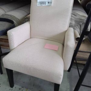 EX-HIRE CREAM ARM CHAIR SOLD AS IS
