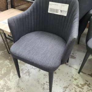 EX-HIRE CHARCOAL DINING CHAIR SOLD AS IS