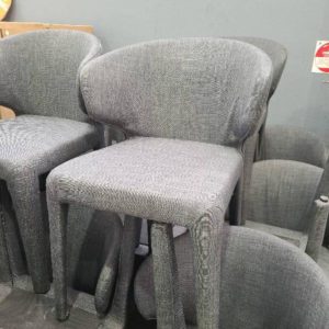 EX-HIRE LIGHT CHARCOAL DINING CHAIR SOLD AS IS