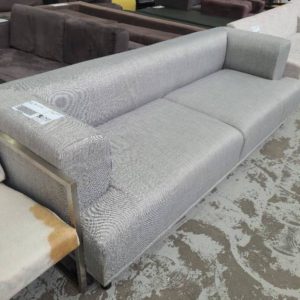 EX-HIRE 2.5 SEAT SILVER COUCH SOLD AS IS