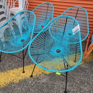 EX-HIRE LIGHT BLUE ACAPULCO CHAIR SOLD AS IS