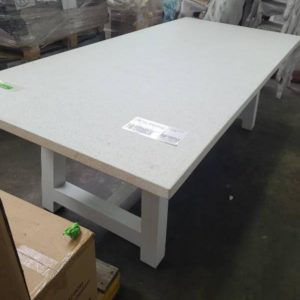 POSITANO OUTDOOR CONCRETE DINING TABLE SOLD AS IS **SOME SCRATCHES ON SURFACE*