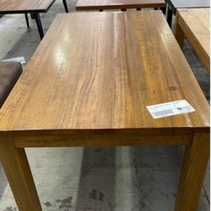 EX HIRE - TIMBER DINING TABLE 1800MM LONG SOLD AS IS
