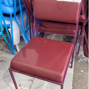 EX HIRE MAROON EVENT CHAIR SOLD AS IS