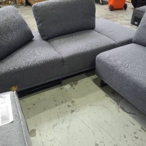 EX DISPLAY PICASSO MODULAR CORNER LOUNGE WITH ADJUSTABLE BACK & ARMS TO MAKE THE COUCH DEEPER RRP$1999 **MIS MATCHED SUITE CAN'T CONNECT PROPERLY** SOLD AS IS