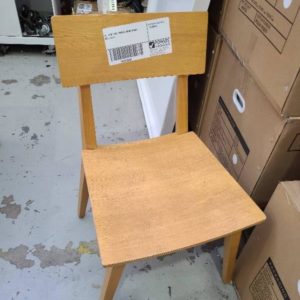 EX-HIRE PINE TIMBER DINING CHAIR SOLD AS IS
