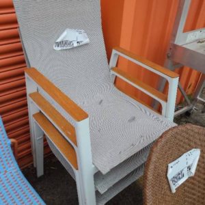 EX-HIRE OUTDOOR CHAIR SOLD AS IS