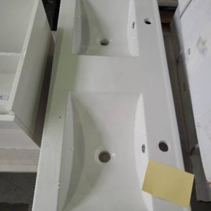1200MM DOUBLE BOWL VANITY TOP ONLY SOLD AS IS