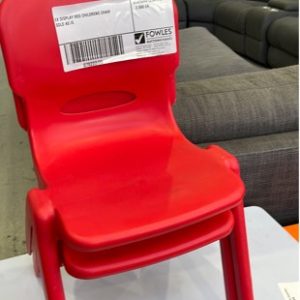 EX DISPLAY RED CHILDRENS CHAIR SOLD AS IS