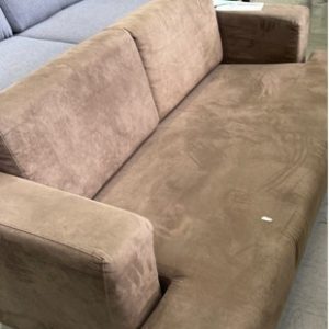 EX-HIRE BROWN 2 SEAT COUCH SOLD AS IS