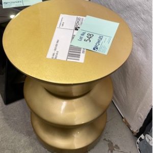 EX HIRE - GOLD SIDE TABLE SOLD AS IS
