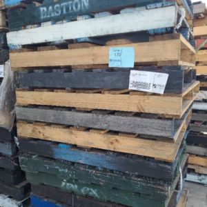 STACK OF USED TIMBER PALLETS SOLD AS IS