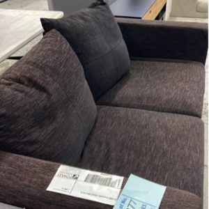 EX HIRE CHARCOAL COUCH SOLD AS IS