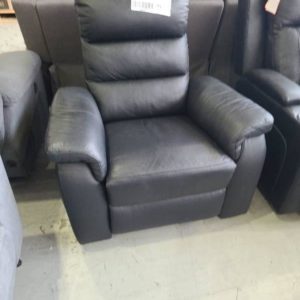EX DISPLAY PRADO LIFT CHAIR WITH 2 MOTOR BLACK LEATHER WITH BACK UP BATTERY SOLD AS IS