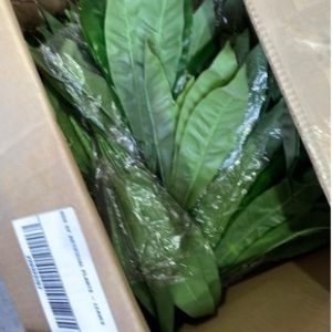 BOX OF ARTIFICIAL PLANTS - LEAVES