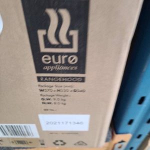 EX DISPLAY EURO EP52UMS 520MM UNDER MOUNT RANGE HOOD WITH 12 MONTH WARRANTY