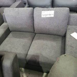 EX DISPLAY SHAW MK11 2 SEATER MISS LICORICE FABRIC COUCH SOLD AS IS