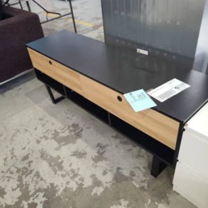 EX HIRE TIMBER TV UNIT SOLD AS IS **BROKEN LEG SOLD AS IS**