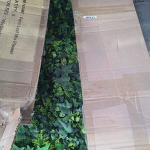 BOX OF ARTIFICIAL PLANTS - FERN LEAF SHEETS