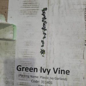 BOX OF ARTIFICIAL PLANTS - GREEN IVY VINE