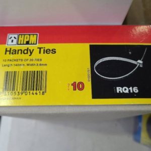 BOX OF 200PCS HANDY TIE CABLE TIES 140MM