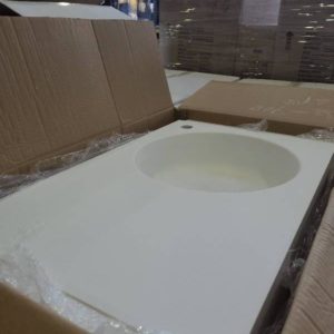 SOLID SURFACE WHITE STONE VANITY TOP PB2032-45