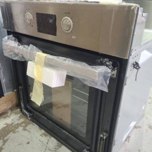 BAUMATIC BM09S 600MM ELECTRIC OVEN WITH 9 COOKING FUNCTIONS WITH 3 MONTH WARRANTY **BROKEN GLASS DOOR SOLD AS IS**