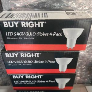 GLOBE LED GU10 5W W/W PK4 BUY RIGHT