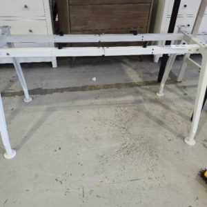 EX-HIRE WHITE METAL TABLE BASE SOLD AS IS