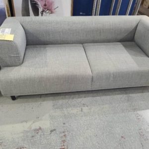 EX HIRE GREY 2.5 SEATER COUCH SOLD AS IS