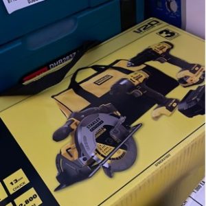 STANLEY 18V 3 PIECE KIT DRILL DRIVER IMPACT DRIVER & CIRCULAR SAW BAG & CHARGER