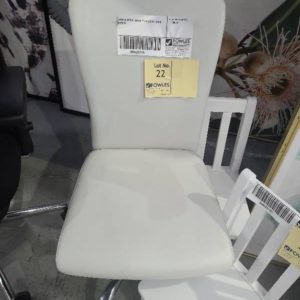 SAMPLE STOCK WHITE PU STUDENT CHAIR RRP$60