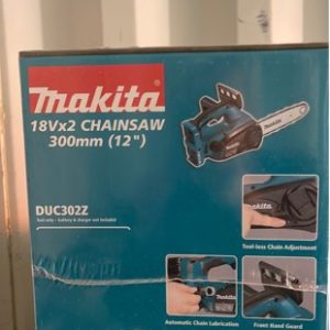 MAKITA DUC302Z 18VX2 300MM CHAINSAW TOOL ONLY