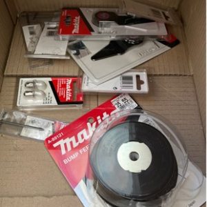 BOX OF MAKITA SMALL ACCESSORIES SOLD AS IS
