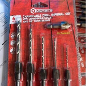 QUICKBITS 6 PIECE CHANGEABLE DRILL IMPERIAL SET
