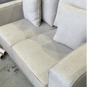 BRAND NEW BEIGE 2 SEATER MATERIAL COUCH