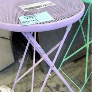 EX-HIRE PURPLE BAR TABLE SOLD AS IS