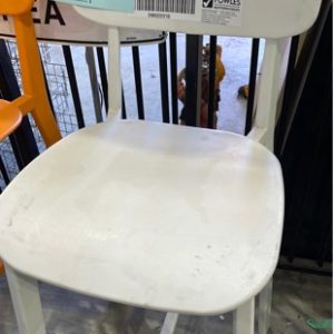 EX-HIRE WHITE ACRYLIC BAR STOOL SOLD AS IS