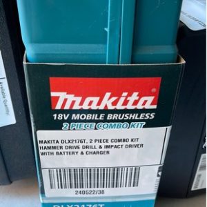 MAKITA DLX2176T 2 PIECE COMBO KIT HAMMER DRIVE DRILL & IMPACT DRIVER WITH BATTERY & CHARGER