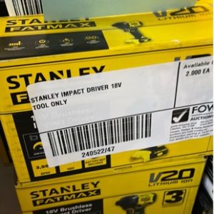 STANLEY IMPACT DRIVER 18V TOOL ONLY