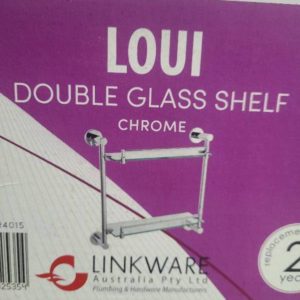 LIBERTY LOUI DOUBLE GLASS BATHROOM SHELF