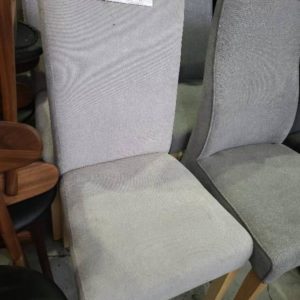 SAMPLE LIGHT GREY DINING CHAIR SOLD AS IS