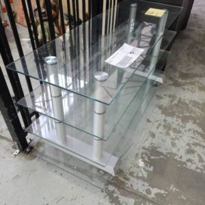 EX DISPLAY - GLASS DISPLAY STANDS SOLD AS IS