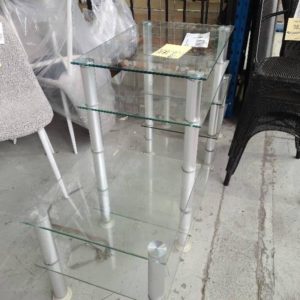 EX DISPLAY - GLASS DISPLAY STANDS SOLD AS IS