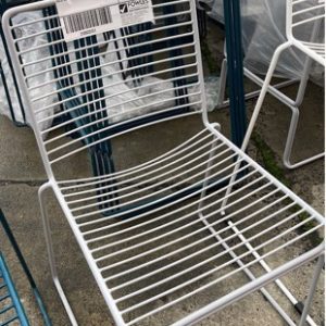 EX HIRE GREY METAL CHAIR SOLD AS IS